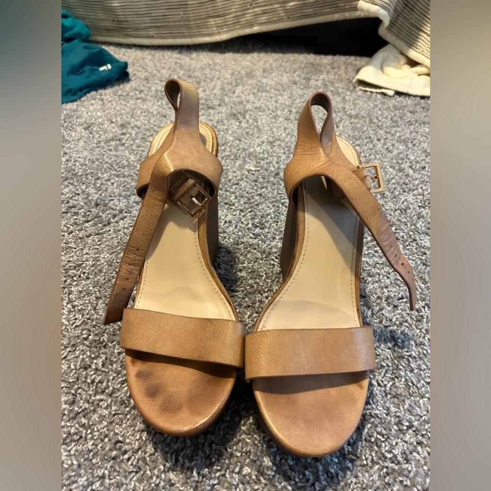 Nude Worn Wedges.